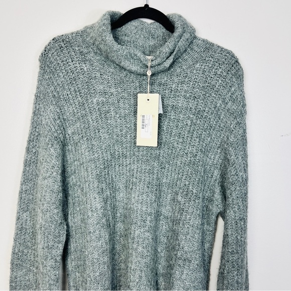 Cream CRMiranda Croped Pullover Grey Wool Blend Cowl Neck sweater Women XL - Picture 4 of 14